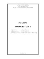 BÀI GIẢNG VÀ BÀI TẬP CƠ KẾT CẤU 1 ĐẠI HỌC HÀNG HẢI