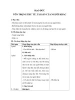 dự giờ đạo đức tôn trọng thư từ tài sản của người khác