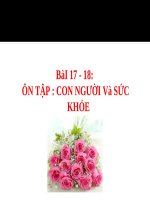 bài giảng tự nhiên xã hội lớp 3 bài 17 ôn tập con người và sức khỏe