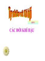 bài giảng tự nhiên xã hội lớp 3 bài 65 các đới khí hậu