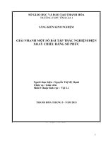 GIẢI NHANH một số bài tập TRẮC NGHIỆM điện XOAY CHIỀU BẰNG số PHỨC