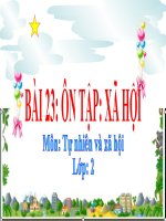 bài giảng tự nhiên xã hội lớp 2 bài 23 ôn tập xã hội