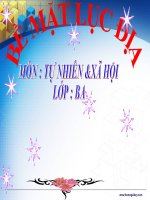 bài giảng tự nhiên xã hội lớp 3 bài 67 bề mặt lục địa (tt)