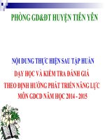 Tài liệu tập huấn Giáo dục công dân 2014