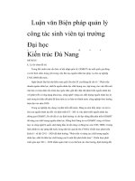 Luận văn biện pháp quản lỷ công tác sinh viên tại trường đại học