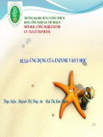 ứng dụng enzyme vào y học
