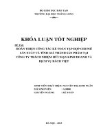 hoàn thiện công tác kế toán tập hợp chi phí sản xuất và tính giá thành sản phẩm tại công ty tnhh kinh doanh và dịch vụ bách việt