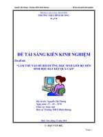skkn làm thế nào để bồi dưỡng học sinh giỏi bộ môn sinh học đạt kết quả cao