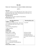 đạo đức tích cực tham gia các hoạt động nhân đạo