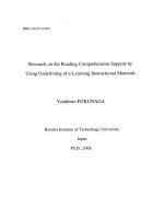 research on the reading comprehension support by using underlining of e-learning instructional materials (japanese text)