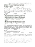 ĐỀ TRẮC NGHIỆM môn lý PHẦN SÓNG cơ  có đáp án