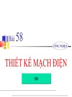 bài giảng công nghệ 8 bài 58 thiết kế mạch điện
