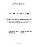 giải pháp nâng cao hiệu quả hoạt động kinh doanh tại công ty cổ phần kỹ thuật công nghệ thái hưng