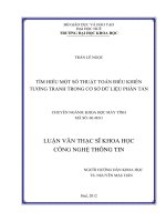 tìm hiểu một số thuật toán điều khiển tương tranh trong cơ sở dữ liệu phân tán