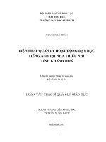 biện pháp quản lý dạy học tiếng anh tại nhà thiếu nhi tỉnh khánh hoà