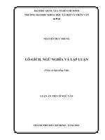 lô-gích, ngữ nghĩa và lập luận; trên cứ liệu tiếng việt