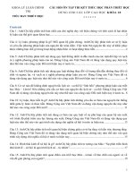 CÂU HỎI ÔN TẬP THI KẾT THÚC HỌC PHẦN TRIẾT HỌC DÙNG CHO CÁC LỚP CAO HỌC CÓ ĐÁP ÁN