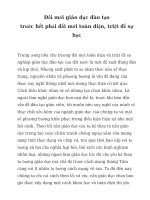 Đổi mới giáo dục đào tạo trước hết phải đổi mới toàn diện triệt để sự học