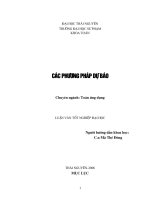 Các phương pháp dự báo (chuyên ngành: Toán ứng dụng)