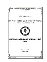 chợ phiên cam lộ (quảng trị)  trước cách mạng tháng tám 1945