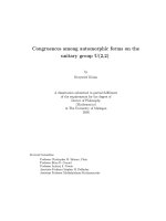 congruences among automorphic forms on the unitary group u(2,2)