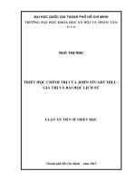 triết học chính trị của john stuart mill - giá trị và bài học lịch sử