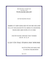 nghiên cứu biến động một số chỉ tiêu hóa sinhcủa cây nha đam dưới tác động của mannitol trong  điều kiện nuôi cấy in vitro