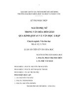 người phụ nữ trong văn hóa hồi giáo qua kinh qur'an và văn học ả rập