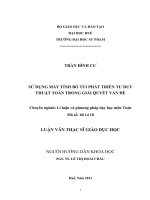 sử dụng máy tính bỏ túi phát triển tư duy thuật toán trong giải quyết vấn đề