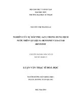 nghiên cứu sự hấp phụ as(v) trong dung dịch nước trên vật liệu fe -bentonit và fe-ctab -bentonit