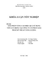 giải pháp nâng cao hiệu quả sử dụng vốn lưu động tại công ty cổ phần giải pháp kỹ thuật năng lượng