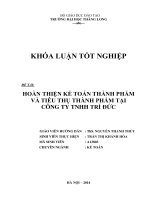 hoàn thiện kế toán thành phẩm và tiêu thụ thành phẩm tại công ty tnhh trí đức
