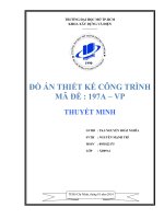 đồ án thiết kế công trình mã đề 197a – vp thuyết minh