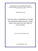 đạo tin lành và ảnh hưởng của nó đến quá trình phát triển kinh tế - xã hội trong cộng đồng dân tộc thiểu số ở tây nguyên