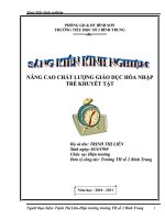 Nâng cao chất lượng giáo dục hòa nhập trẻ khuyết tật ở trường tiểu học