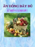 bài giảng tự nhiên xã hội lớp 2 bài 7 ăn uống đầy đủ