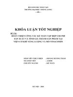 hoàn thiện công tác kế toán tập hợp chi phí và tính giá thành sản phẩm tại viện cơ khí năng lượng và mỏ vinacomin