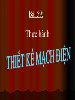 bài giảng công nghệ 8 bài 59 thực hành - thiết kế mạch điện