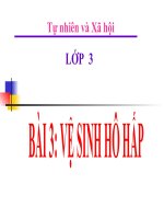 bài giảng tự nhiên xã hội lớp 3 bài 3 vệ sinh hô hấp