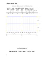 TỪ BẢNG SỐ LIỆU THIẾT KẾ HỆ SÀN DẦM BẰNG THÉP