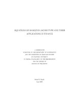 equations of hamilton-jacobi type and their applications in finance