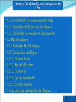 Bài giảng slide Nguyên lý Động cơ  đại họcChương 6. Chế độ làm việc và đặc tính động cơ đốt trong