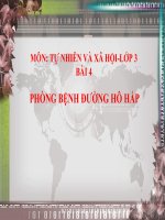 bài giảng tự nhiên xã hội lớp 3 bài 4 phòng bệnh đường hô hấp