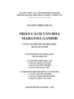 nhân cách văn hóa mahatma gandhi