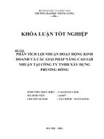 phân tích lợi nhuận hoạt động kinh doanh và các giải pháp nâng cao lợi nhuận tại công ty tnhh xây dựng phương đông