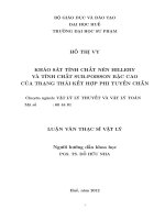 khảo sát tính chất nén hillery và chất sub poisson bậc cao của trạng thái kết hợp phi tuyến chẵn
