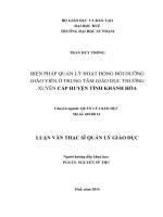 biện pháp quản lý hoạt động bồi dưỡng giáo viên ở trung tâm giáo dục thường xuyên cấp huyện tỉnh khánh hòa
