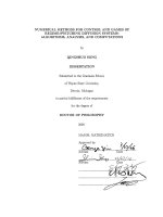 numerical methods for control and games of regime-switching diffusion systems algorithms, analysis, and computations