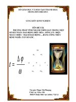 sáng kiến kinh nghiệm công thức tính nhanh vật lý