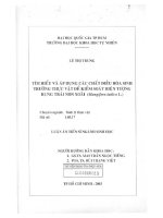 tìm hiểu và áp dụng các chất điều hòa sinh trưởng thực vật để kiểm soát hiện tượng rụng trái non xoài (mangifera indica l)